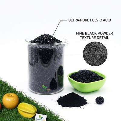 Water-Soluble Potassium Humate Powder with 95%-100% Solubility, 60-70% Humic Acid, and 8-12% K2O for Fertigation